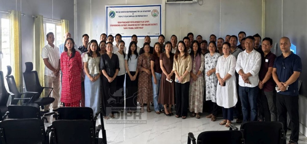 Officials during the district-level training programme on the PPC for the preparation of the GPDP 2026-27 held at the DRDA Conference Hall in Dimapur on July 3. (DIPR Photo)